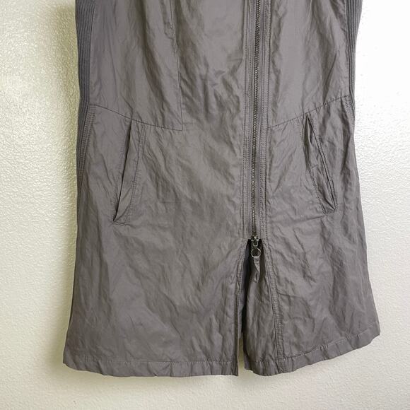 Stella Carakasi Vest Womens Small Gray Jacket Asymmetrical Zip Pockets Ribbed * - Picture 4 of 9